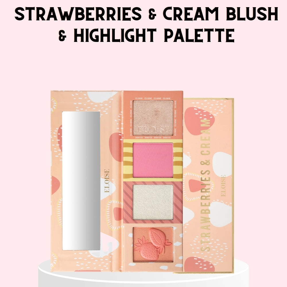 Strawberries & Cream Blush & Highlight Palette