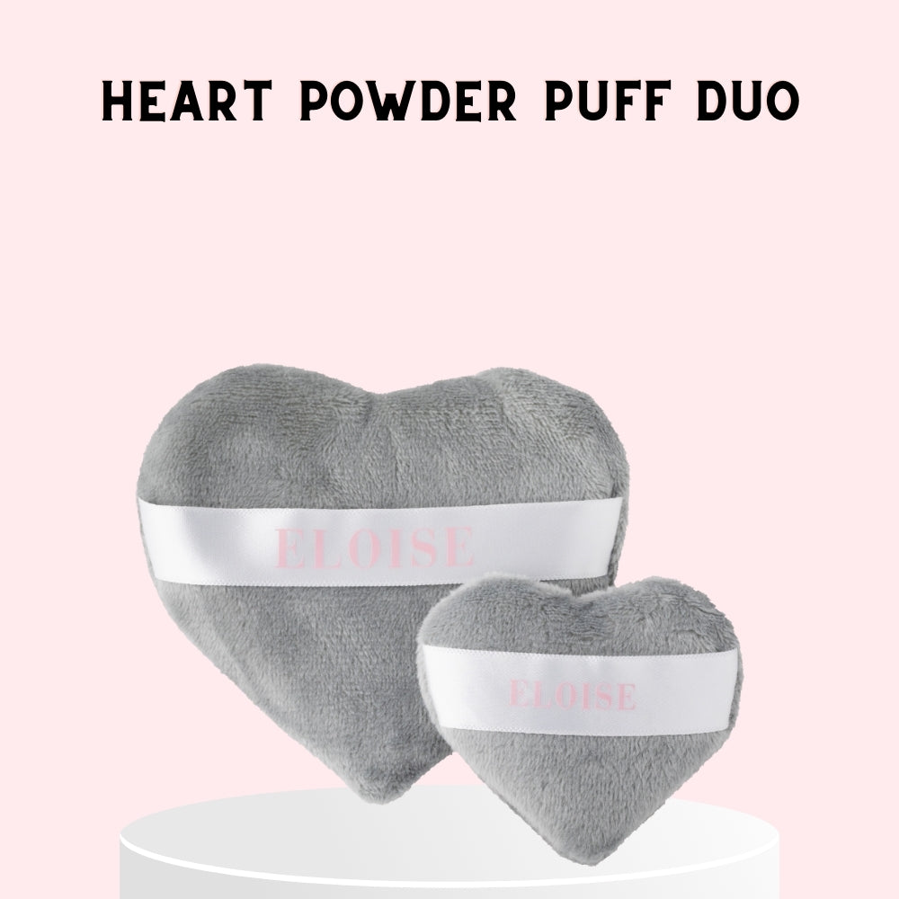 Heart Powder Puff Duo Set